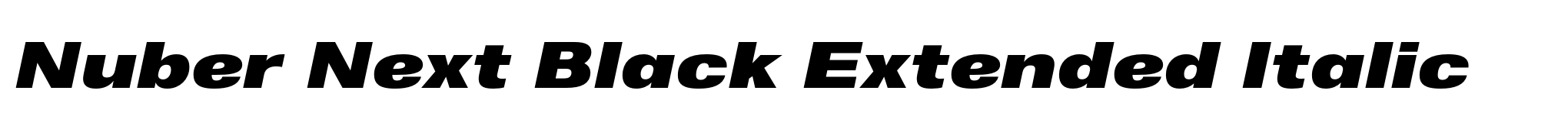 Nuber Next Black Extended Italic image